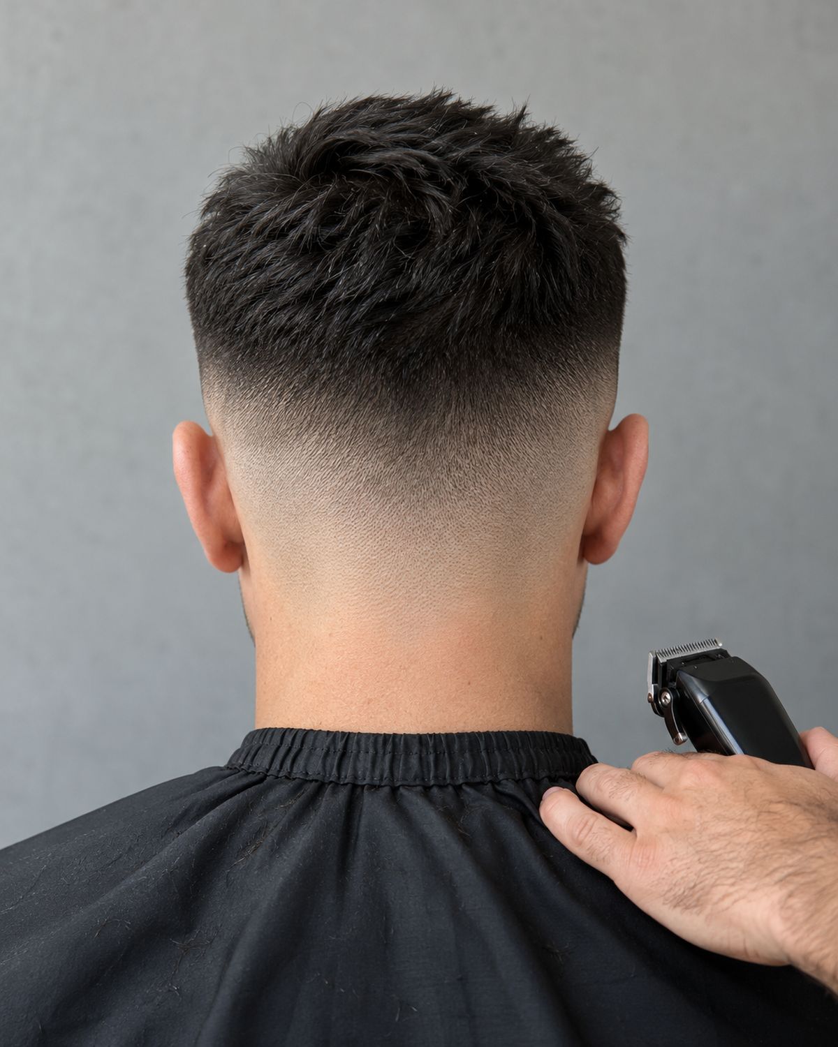 The back of a fresh skin fade with a clean neckline